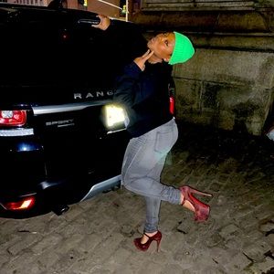 Lady Daf Suede Platform Mary Jane Pumps 160 mm reddish / burgundy $1,075